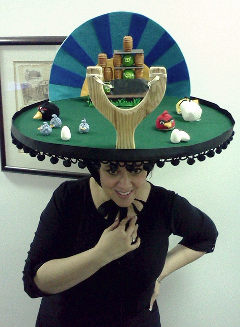 hats hat crazy sombrero angry birds homemade hair felt diy luan plywood mad costumes