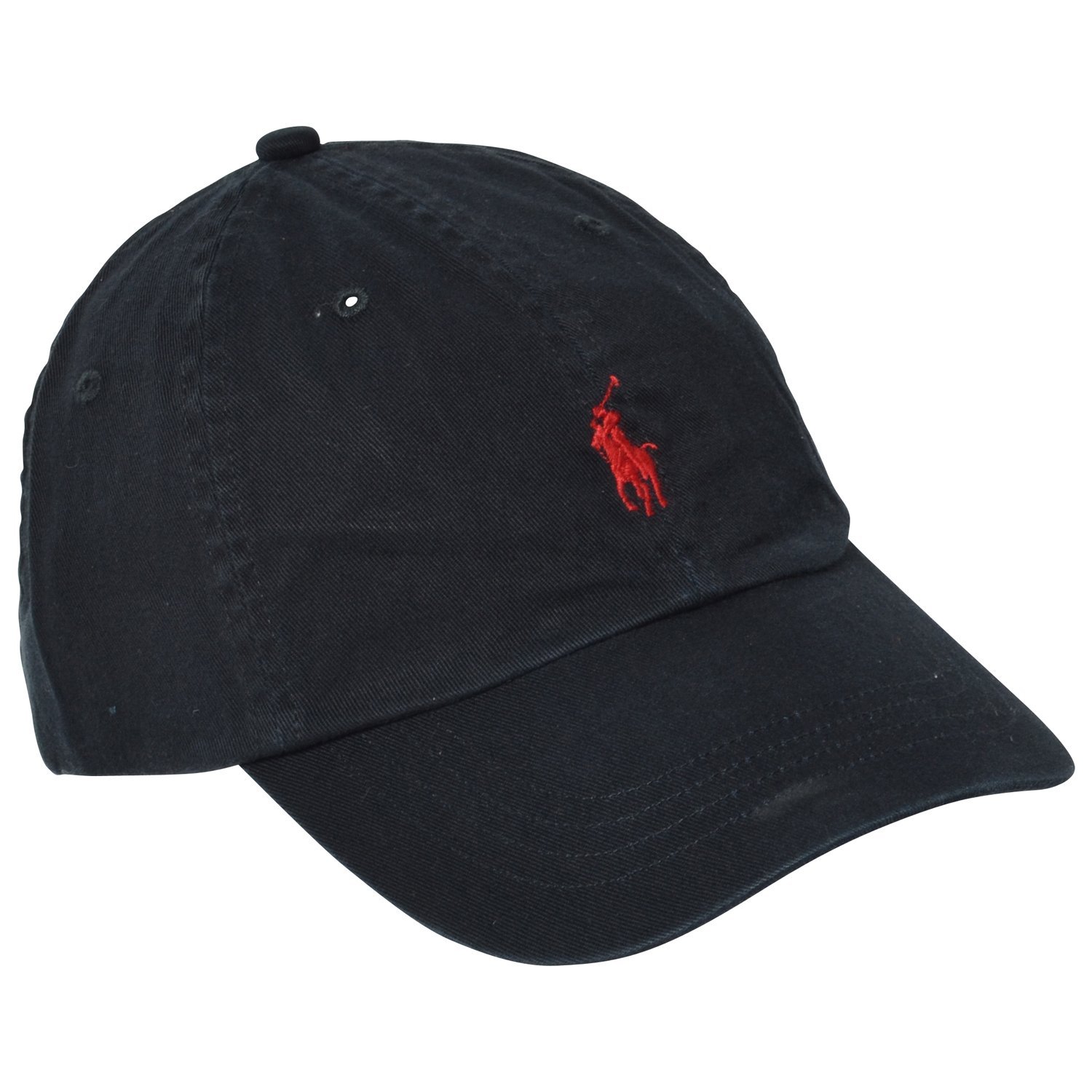 white polo hat with red horse