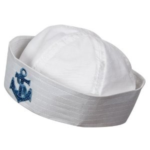 Deluxe Adult White Naval Officers Hat - Sailor Costumes 