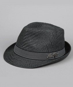 Black Straw Fedora Hats for Men