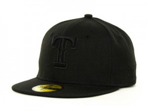 Black Texas Rangers Hat