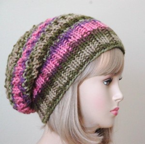 Knitted Slouchy Hat Pattern