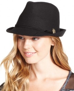 Black Fedora Hat for Women