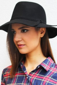 Black Felt Floppy Hat