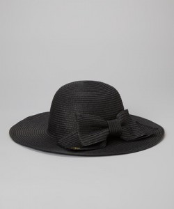 Black Floppy Hat with Bow