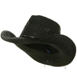 Black Straw Cowboy Hat