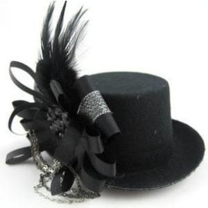 Black Top Hat Fascinator