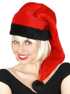 Black and Red Santa Hat