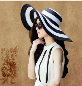 Black and White Floppy Hat