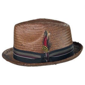 Mens Fedora Straw Hat