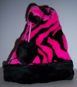 Pink and Black Santa Hat