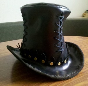 Steampunk Leather Top Hat