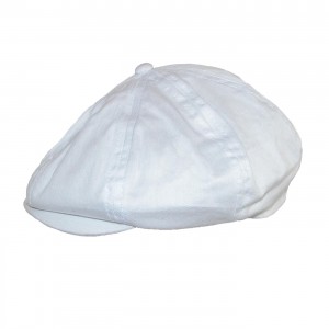 White Newsboy Hat