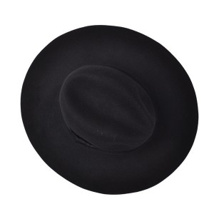 Wide Brimmed Black Hat