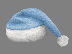 Baby Blue Santa Hat