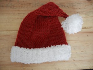 Baby Santa Hat Knitting Pattern