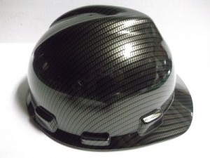 Black Carbon Fiber Hard Hat