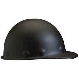 Black Fiberglass Hard Hat