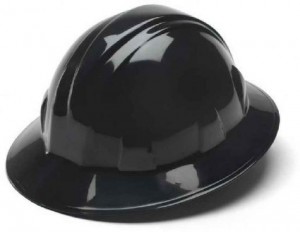 Black Full Brim Hard Hats