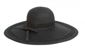 Black Straw Beach Hat