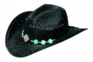 Black Straw Cowgirl Hat