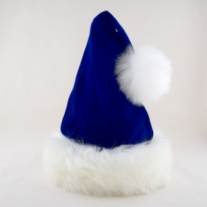 Blue Velvet Santa Hat