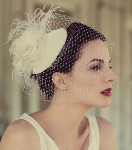 Bridal hats with Birdcage Veils