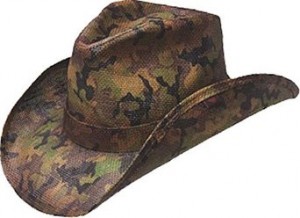 Camo Straw Cowboy Hat