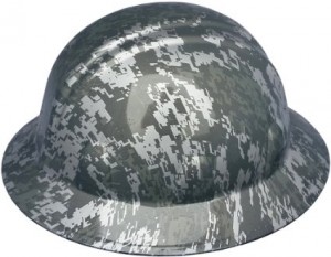 Camouflage Full Brim Hard Hats