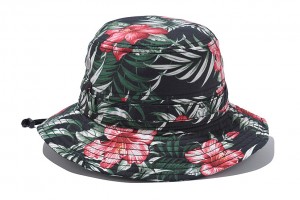 Floral Bucket Hat with String