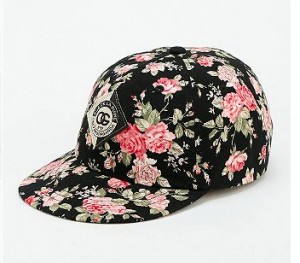 Floral Print Snapback Hat
