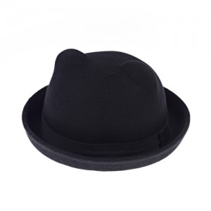 Kids Black Bowler Hat