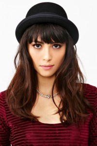 Ladies Black Bowler Hat