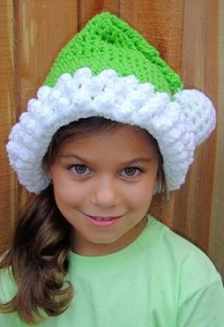 Lime Green Santa Hat