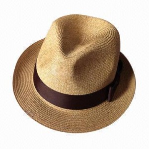 Mens Straw Fedora Hat