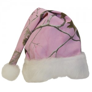 Pink Camo Santa Hat