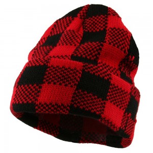 Plaid Beanie Hats