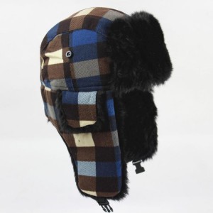 Plaid Winter Hats Ear Flaps