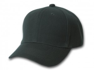 Plain Black Fitted Hat