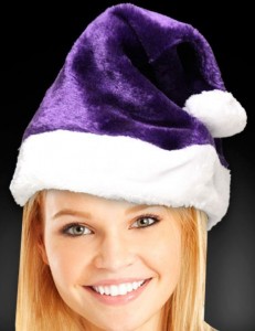 Purple Santa Hats