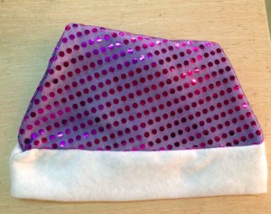 Purple Sequin Santa Hat
