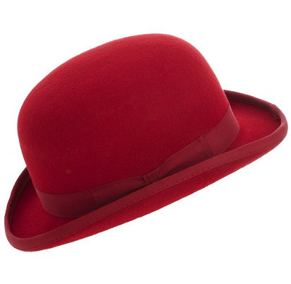 Red Bowler Hats - Tag Hats