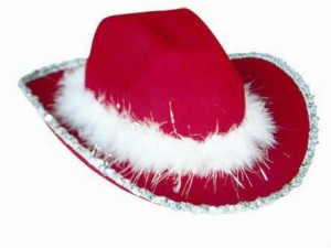 Red Christmas Cowboy Hats