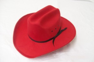 Red Felt Cowboy Hat