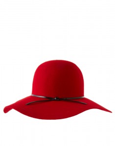 Red Felt Floppy Hat