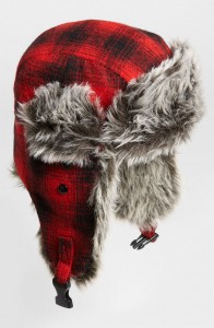 Red Plaid Trapper Hat