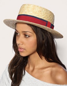 Straw Boater Hat Women