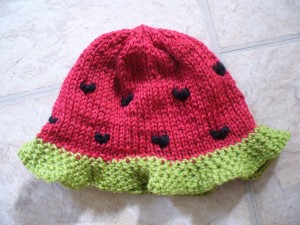 Watermelon Hat Knitting Pattern