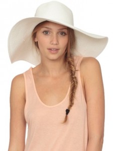 White Felt Floppy Hat