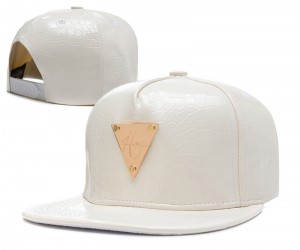 White Leather Snapback Hats